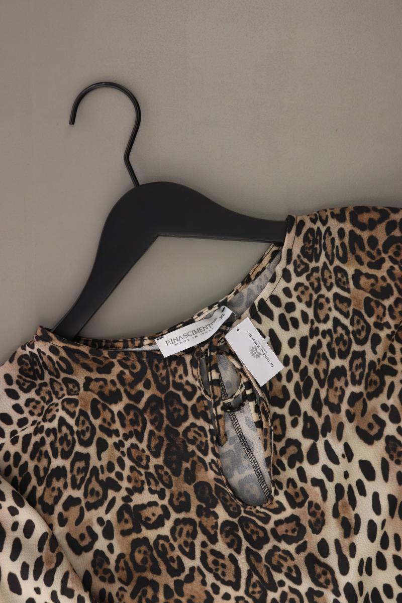 Rinascimento Langarmbluse Gr. XL mit Tierdruck braun