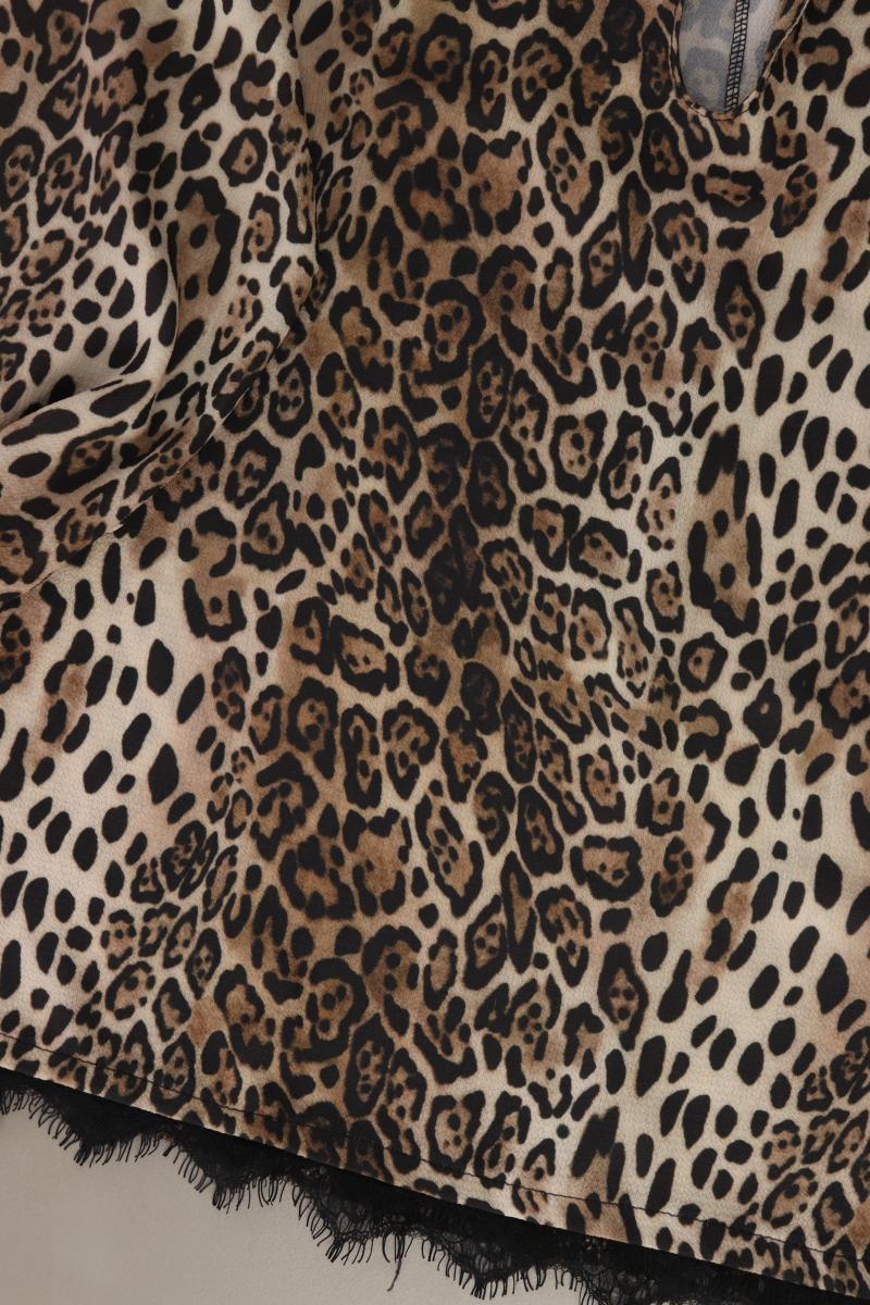 Rinascimento Langarmbluse Gr. XL mit Tierdruck braun