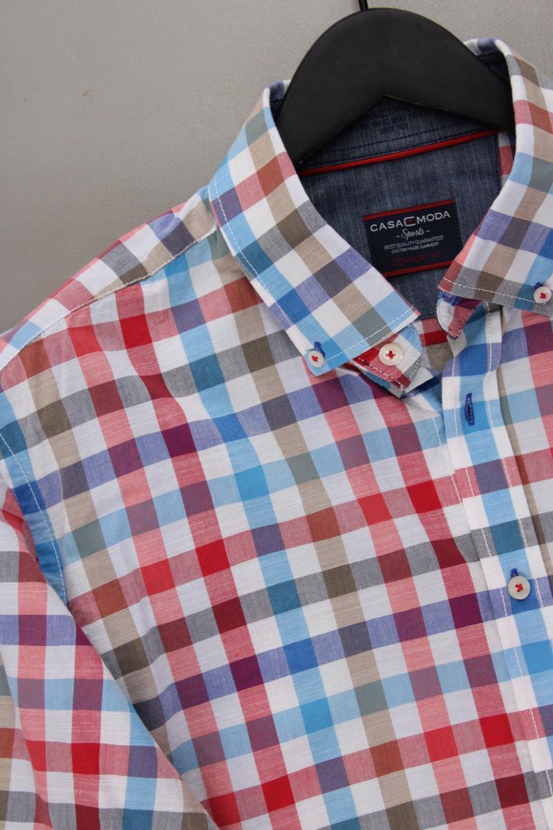 Casa Moda Karohemd für Herren Gr. Hemdgröße 43/44 kariert Kurzarm mehrfarbig