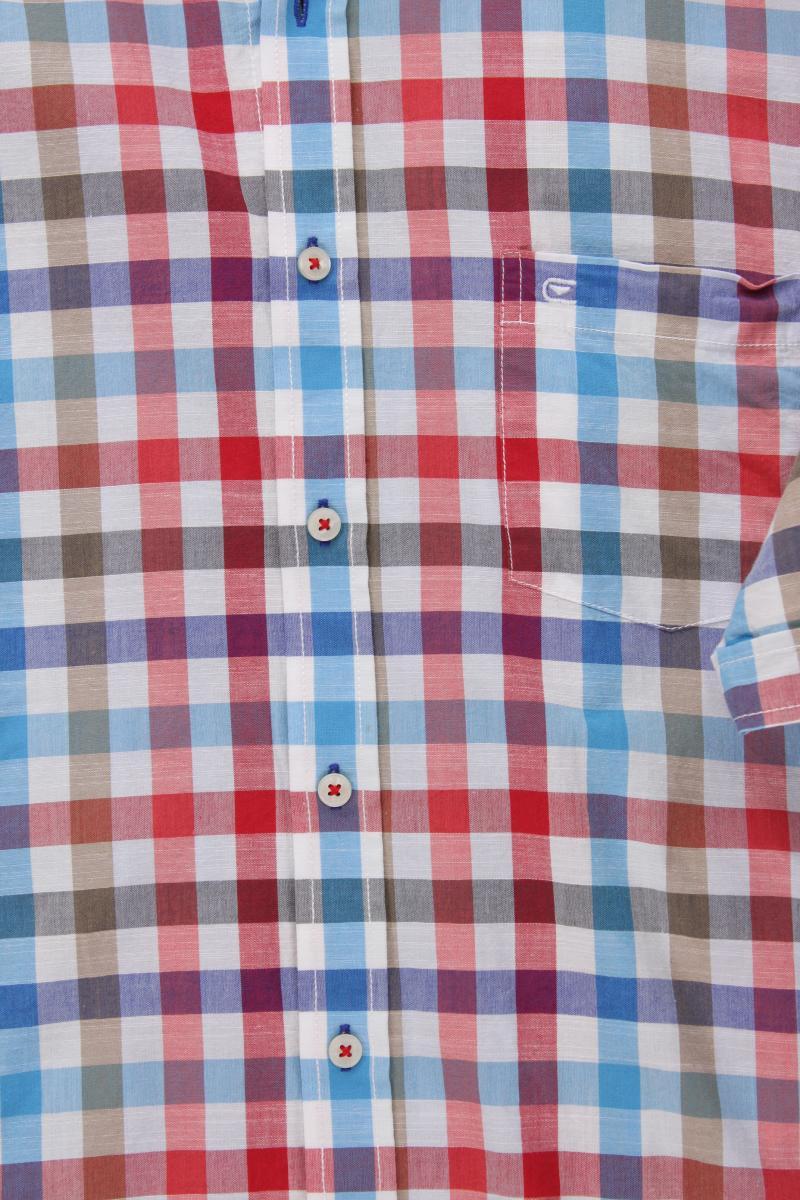 Casa Moda Karohemd für Herren Gr. Hemdgröße 43/44 kariert Kurzarm mehrfarbig