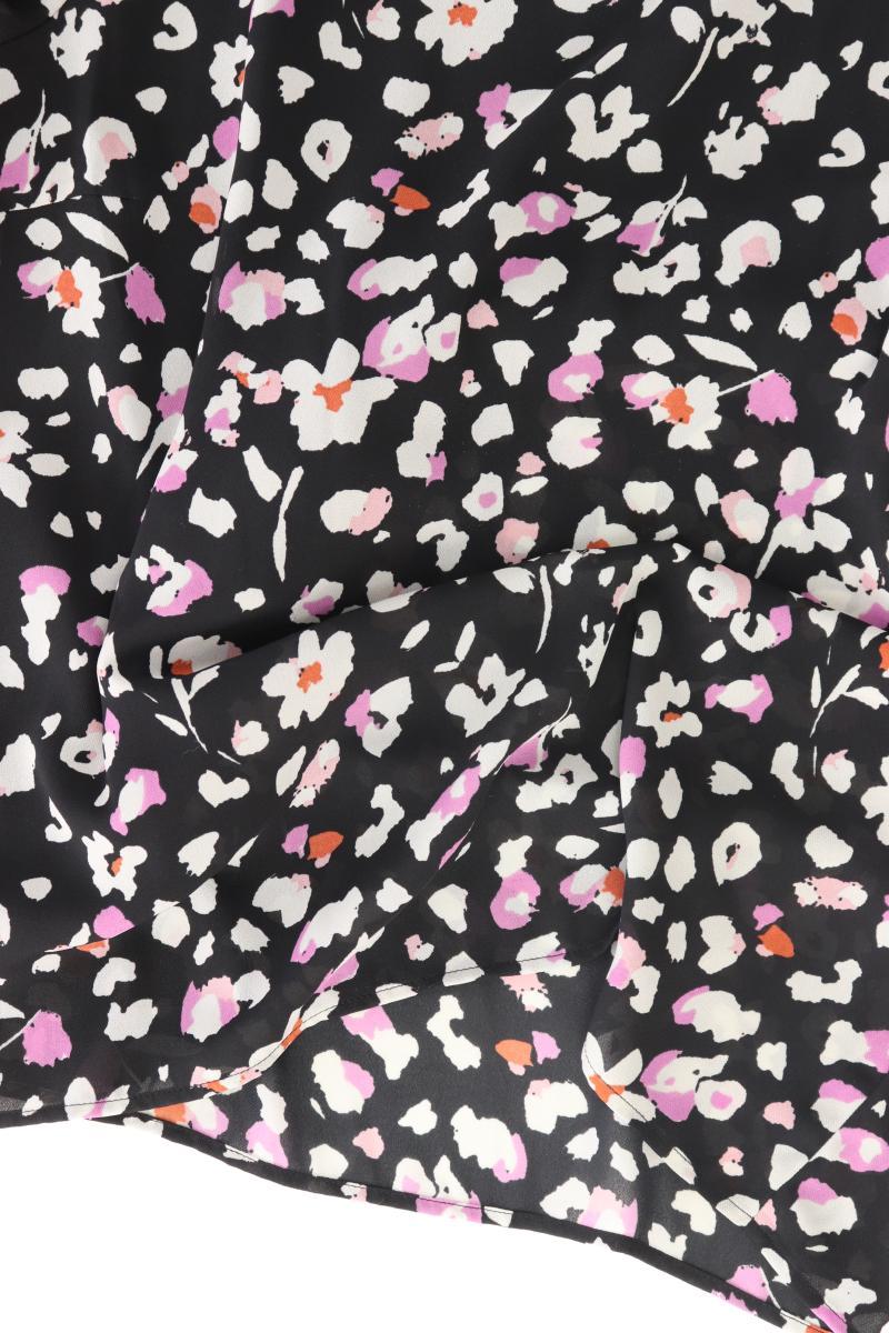 More&More Langarmbluse Gr. 42 mit Blumenmuster schwarz aus Polyester