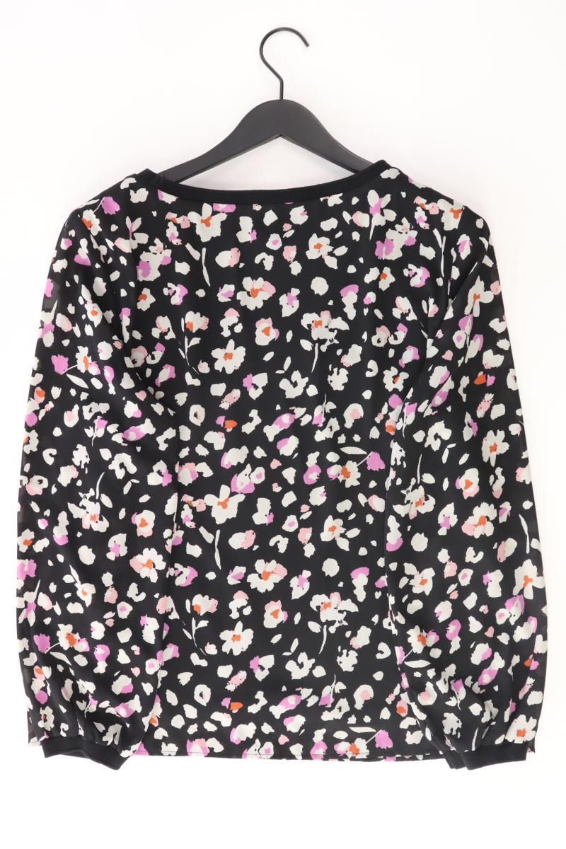 More&More Langarmbluse Gr. 42 mit Blumenmuster schwarz aus Polyester