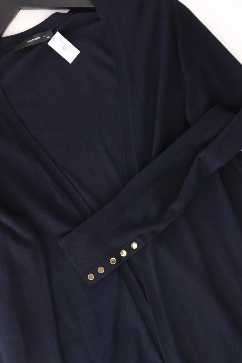 Hallhuber Strickjacke Gr. XXL Langarm blau aus Viskose