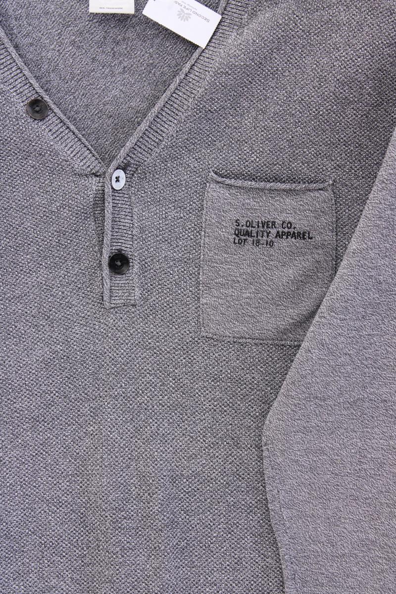 s.Oliver Feinstrickpullover für Herren Gr. L grau