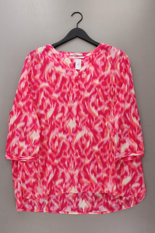 Cecil Classic Bluse Gr. XXL mit Batikmuster 3/4 Ärmel pink