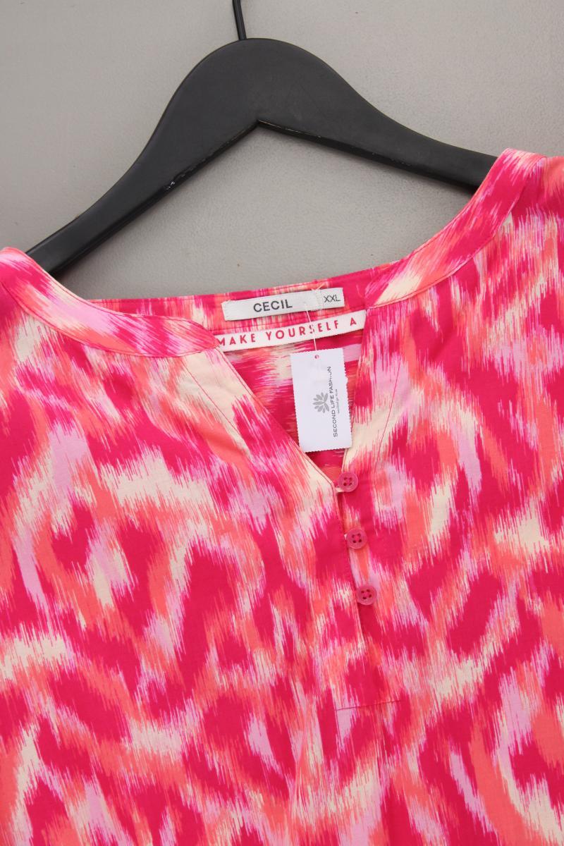 Cecil Classic Bluse Gr. XXL mit Batikmuster 3/4 Ärmel pink