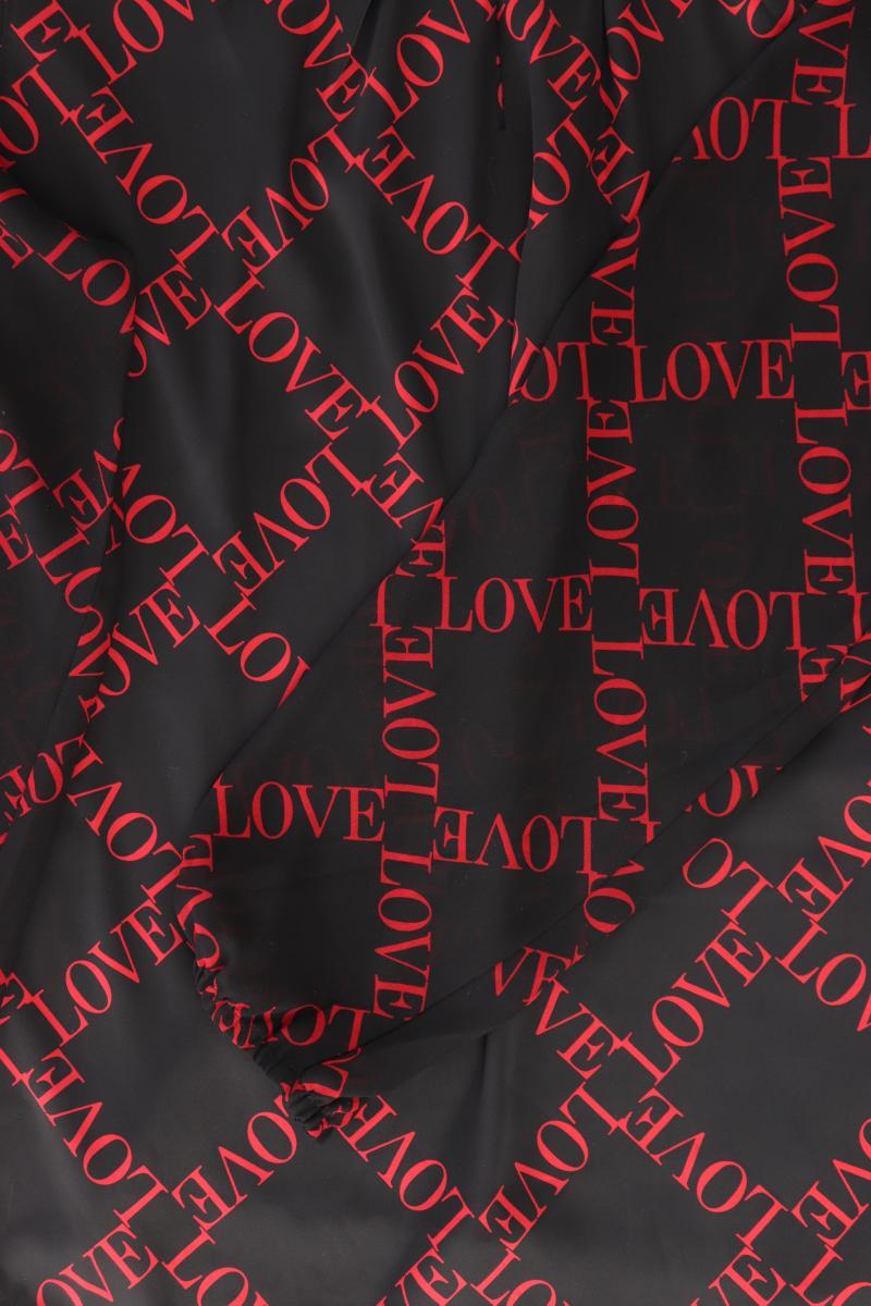 comma, Bluse mit Love Print Gr. 44 Langarm schwarz aus Polyester
