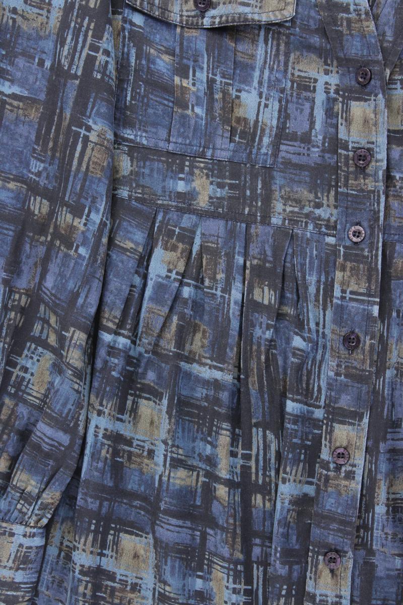 Casa Blanca Langarmbluse Gr. 44 blau aus Viskose