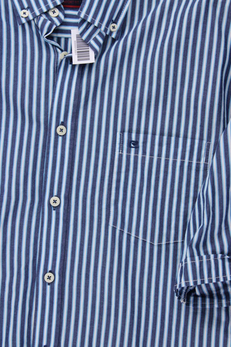 Casa Moda Kurzarmhemd für Herren Gr. Hemdgröße 45/46 gestreift blau