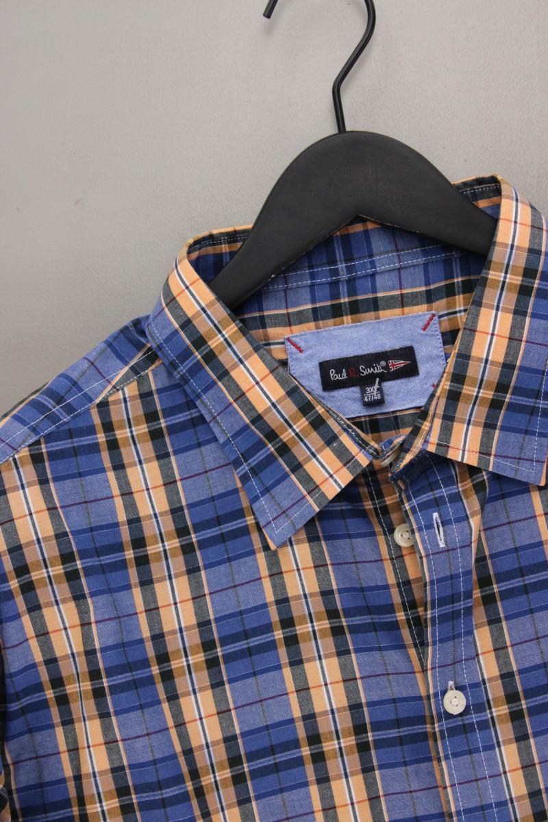 Paul R. Smith Karohemd für Herren Gr. Hemdgröße 47/48 kariert Kurzarm blau