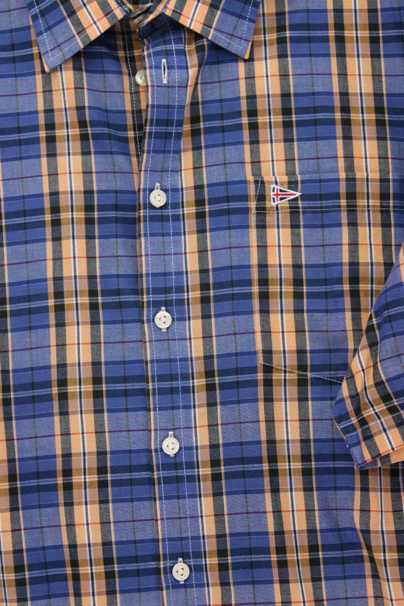 Paul R. Smith Karohemd für Herren Gr. Hemdgröße 47/48 kariert Kurzarm blau