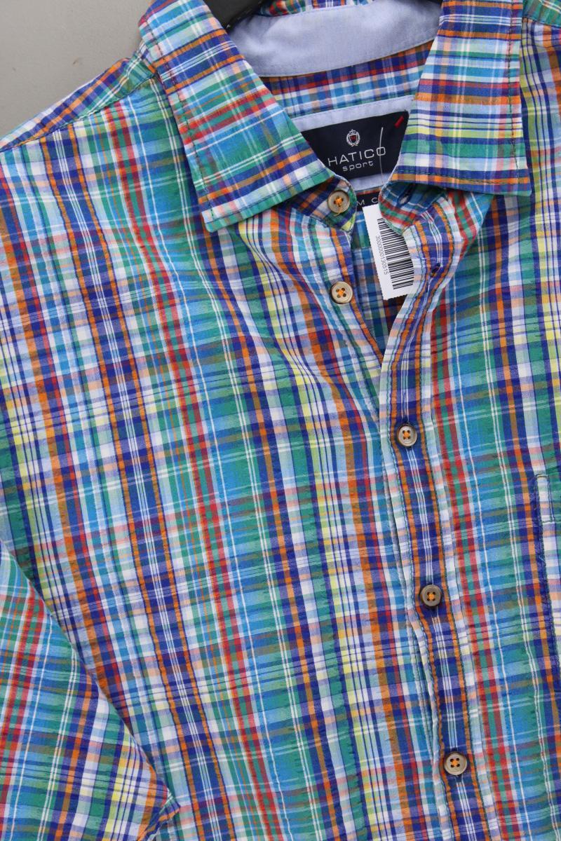 Hatico Karohemd für Herren Gr. Hemdgröße 45/46 kariert Kurzarm mehrfarbig