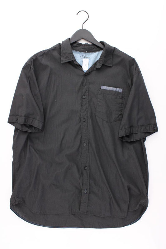 s.Oliver Kurzarmhemd für Herren Gr. XXL grau aus Baumwolle