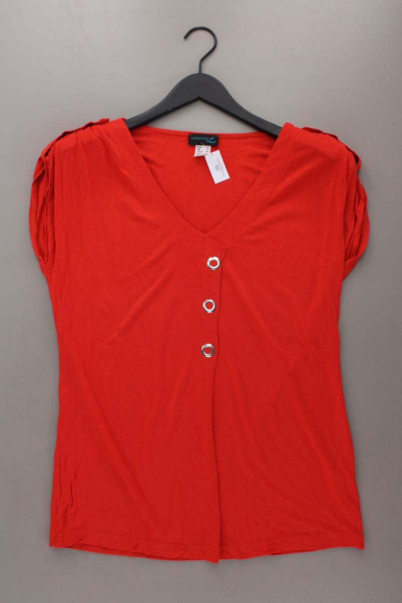 Création L. Shirt Gr. 44 Kurzarm orange aus Viskose