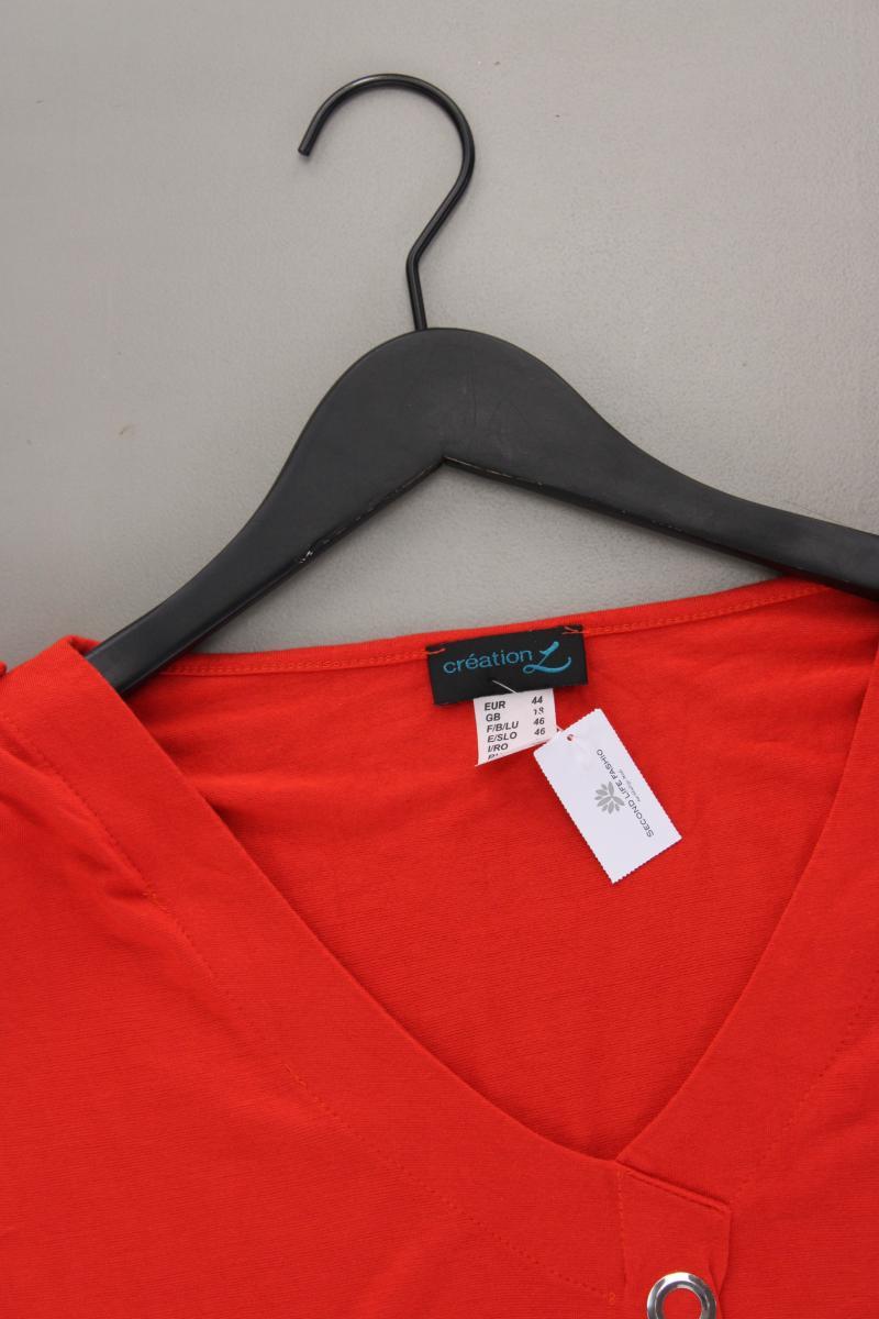 Création L. Shirt Gr. 44 Kurzarm orange aus Viskose