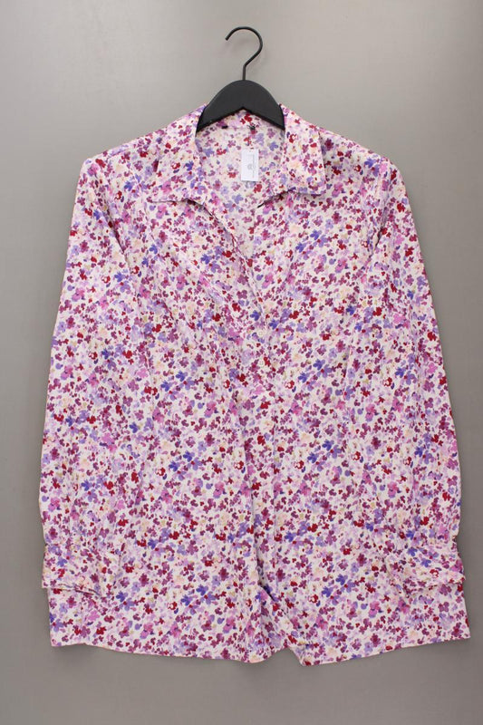 Langarmbluse Gr. 46 mit Blumenmuster mehrfarbig