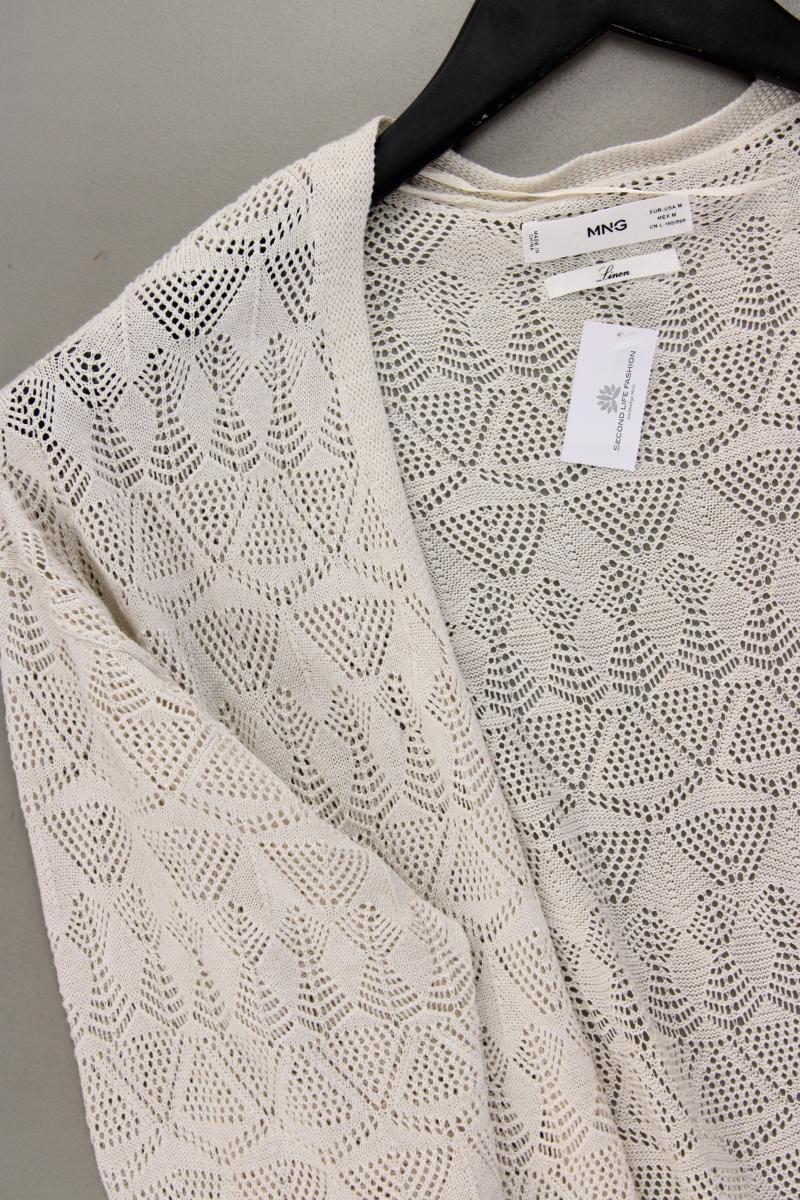 Mango Strickjacke Gr. M Langarm creme aus Polyester