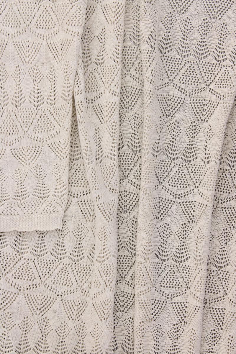 Mango Strickjacke Gr. M Langarm creme aus Polyester