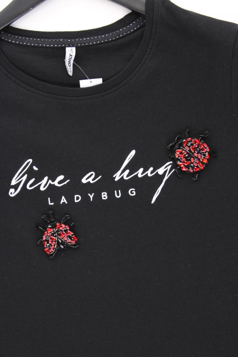 Only Shirt Gr. L Kurzarm schwarz aus Baumwolle