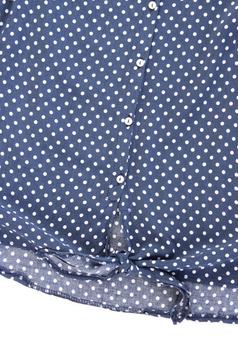 Seidel Ärmellose Bluse Gr. 40 gepunktet blau aus Viskose