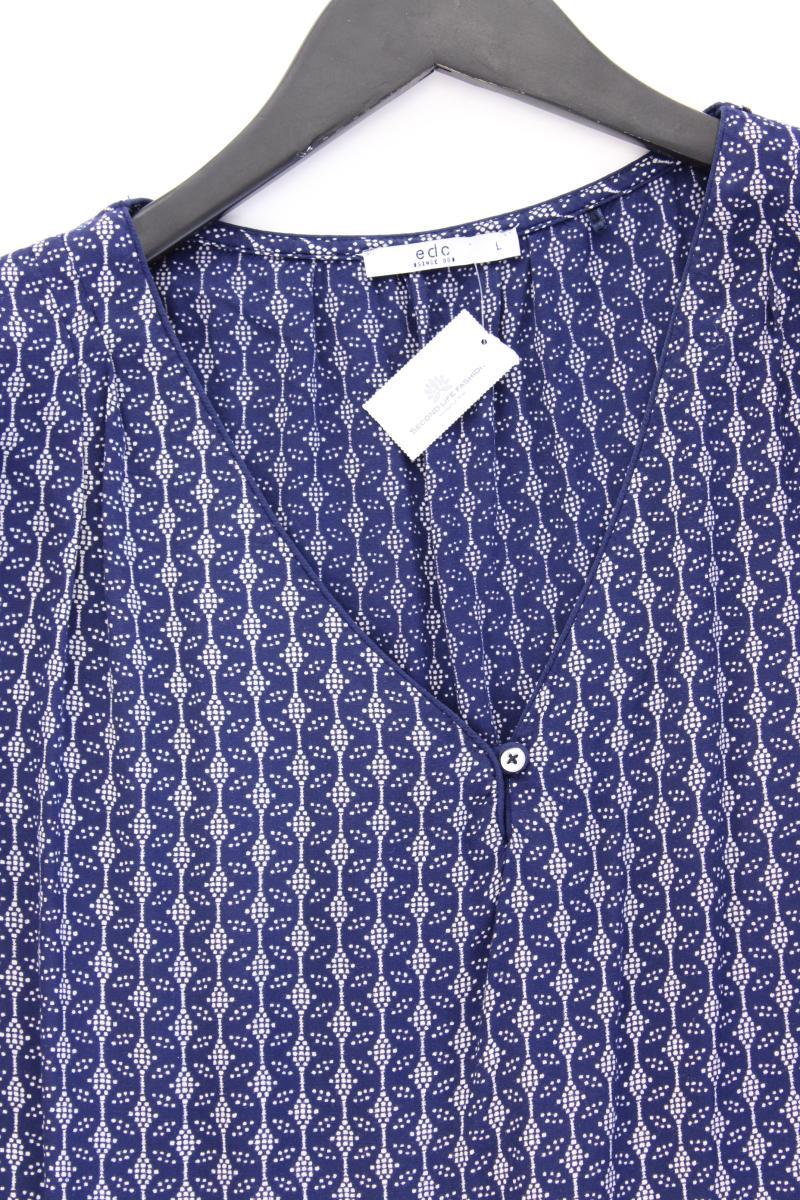 edc by Esprit Kurzarmbluse Gr. L blau