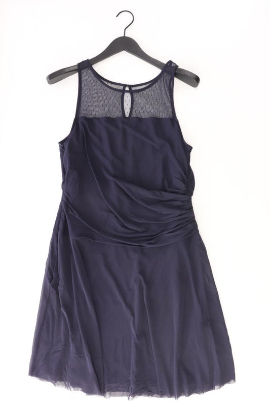 Esprit Abendkleid Gr. XL Ärmellos blau aus Polyamid