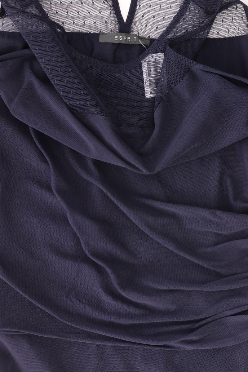 Esprit Abendkleid Gr. XL Ärmellos blau aus Polyamid