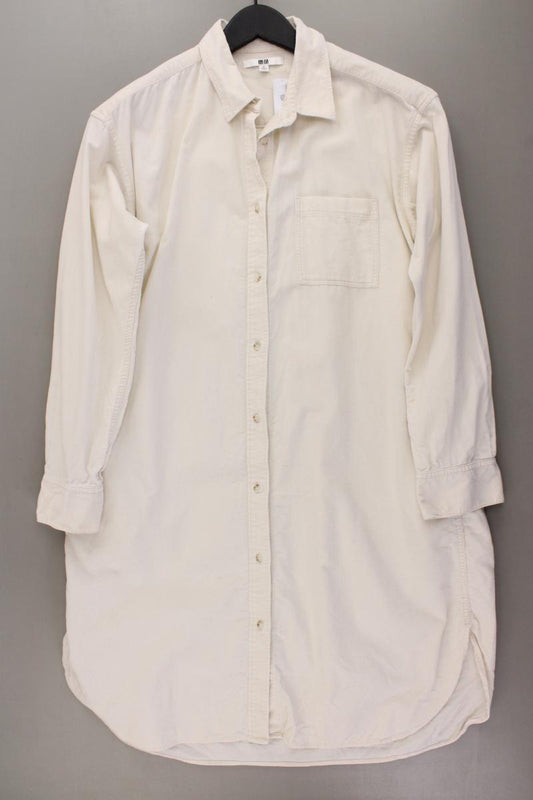 Uniqlo Langarmkleid Gr. M creme aus Baumwolle