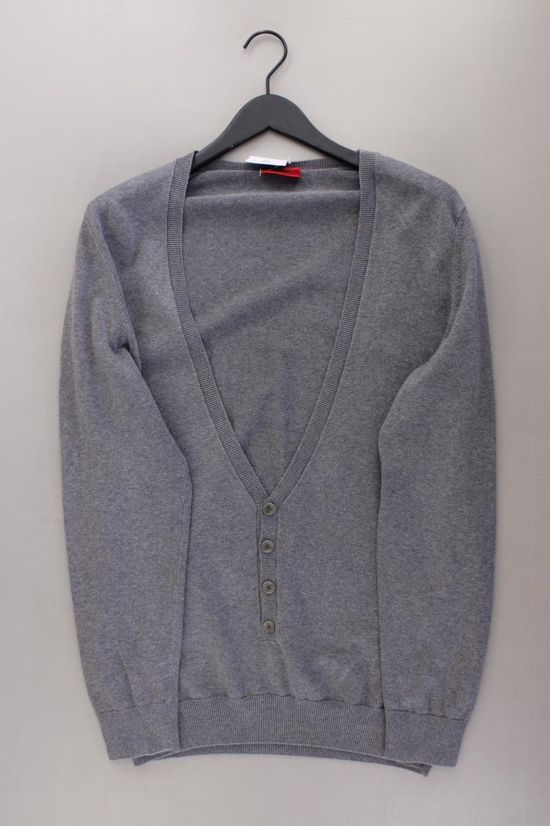 Hugo Boss Feinstrickpullover für Herren Gr. L grau aus Baumwolle