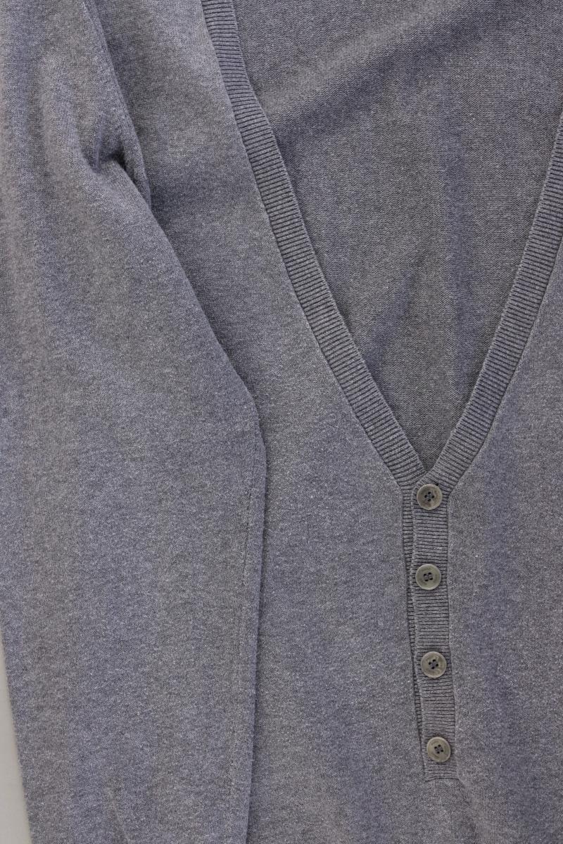 Hugo Boss Feinstrickpullover für Herren Gr. L grau aus Baumwolle