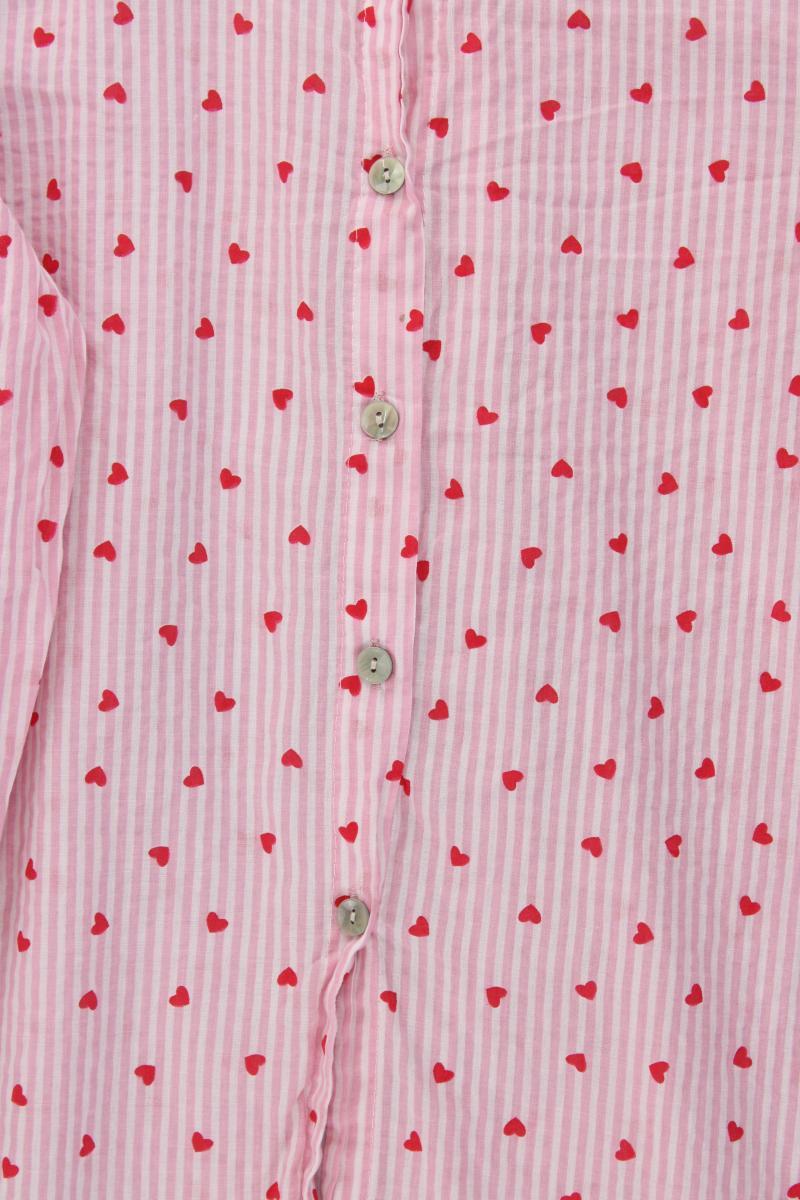 Haily's Bluse mit Herzmuster Gr. XL gestreift Langarm rosa aus Baumwolle