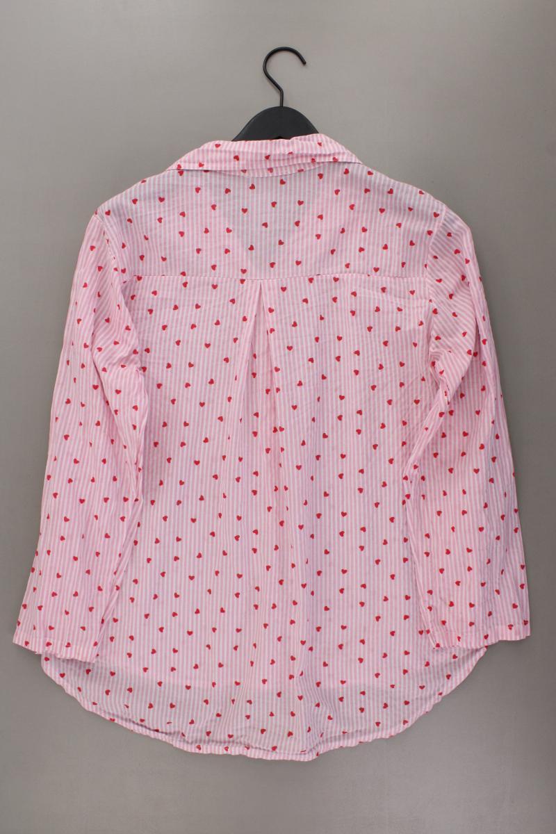 Haily's Bluse mit Herzmuster Gr. XL gestreift Langarm rosa aus Baumwolle