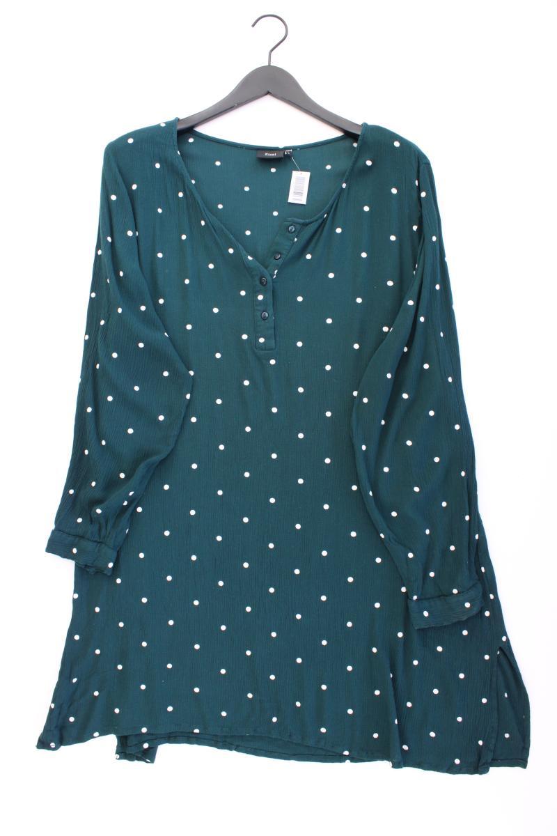 Zizzi Longbluse Gr. 50/52 gepunktet Langarm grün