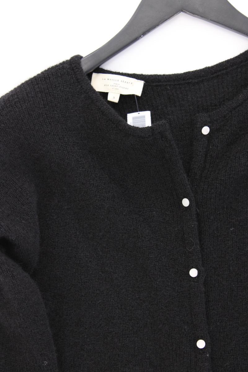 La Maille Sézanne Strickjacke Gr. S Langarm schwarz aus Mohair