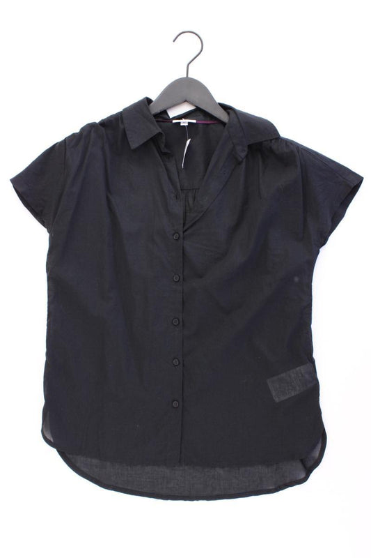 Cecil Kurzarmbluse Gr. XS schwarz aus Baumwolle