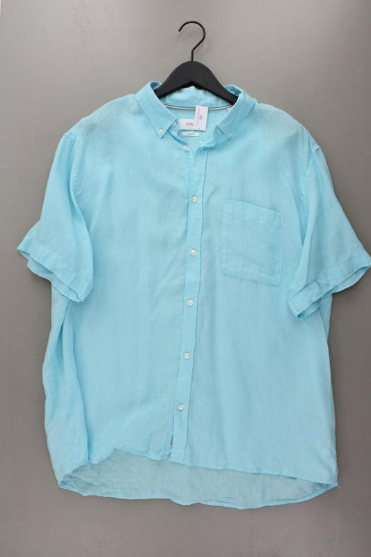 s.Oliver Leinenhemd für Herren Gr. XXL Kurzarm türkis