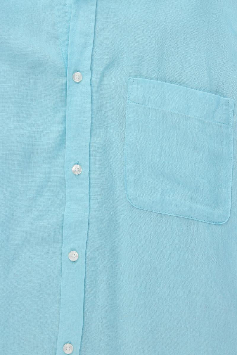 s.Oliver Leinenhemd für Herren Gr. XXL Kurzarm türkis