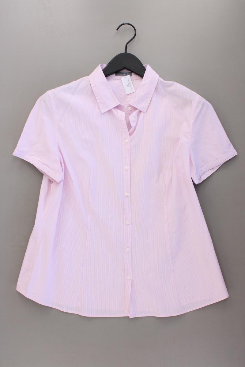 Montego Kurzarmbluse Gr. 46 gestreift rosa