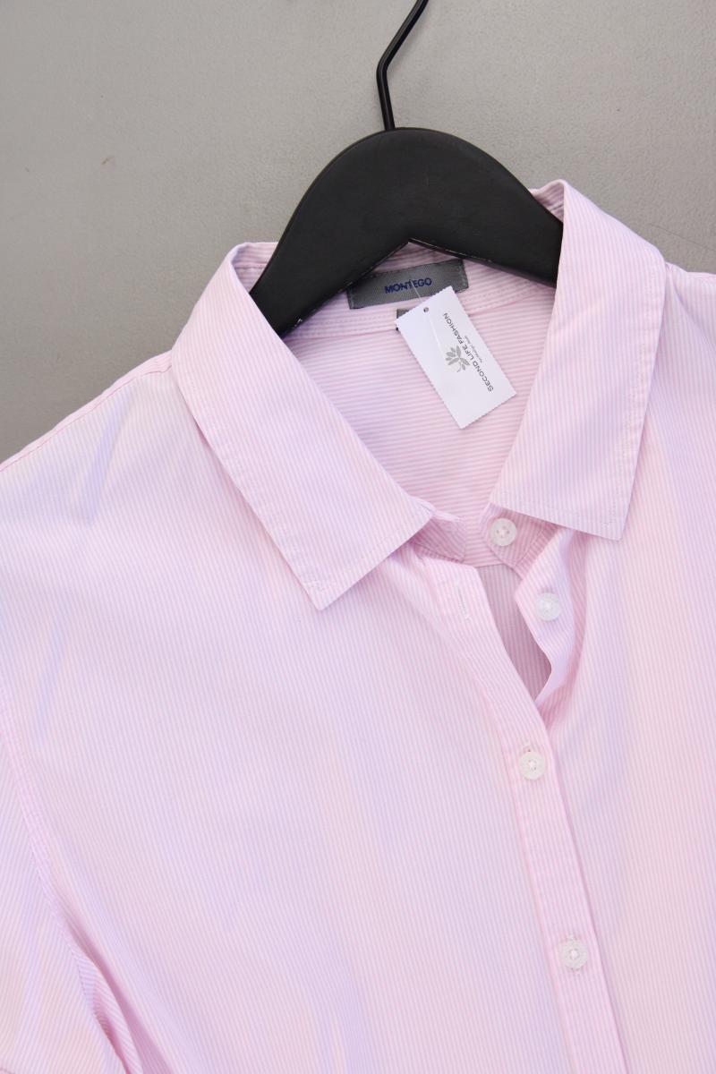 Montego Kurzarmbluse Gr. 46 gestreift rosa