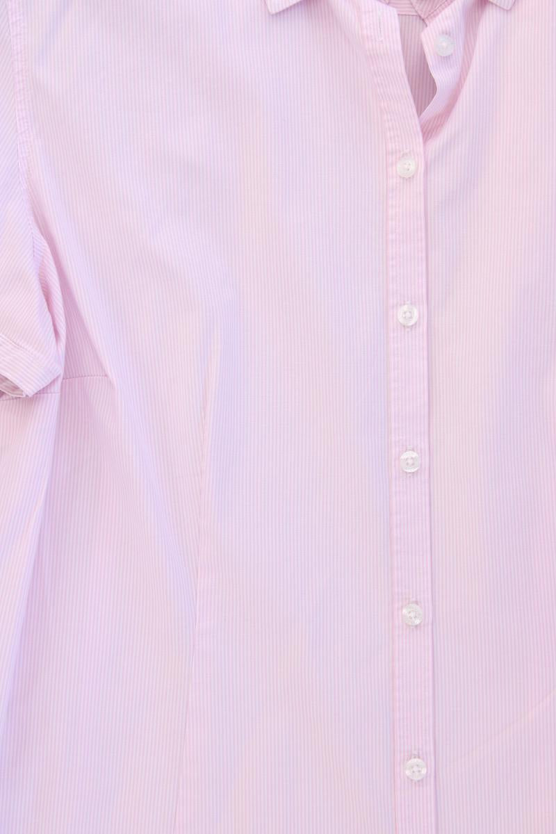 Montego Kurzarmbluse Gr. 46 gestreift rosa