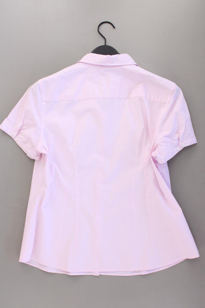 Montego Kurzarmbluse Gr. 46 gestreift rosa