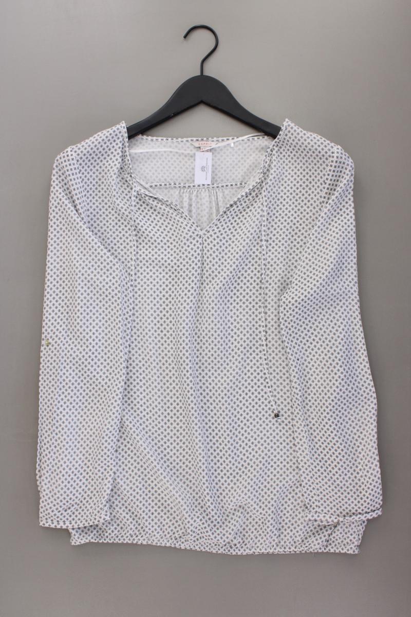 Esprit Langarmbluse Gr. 40 grau aus Viskose