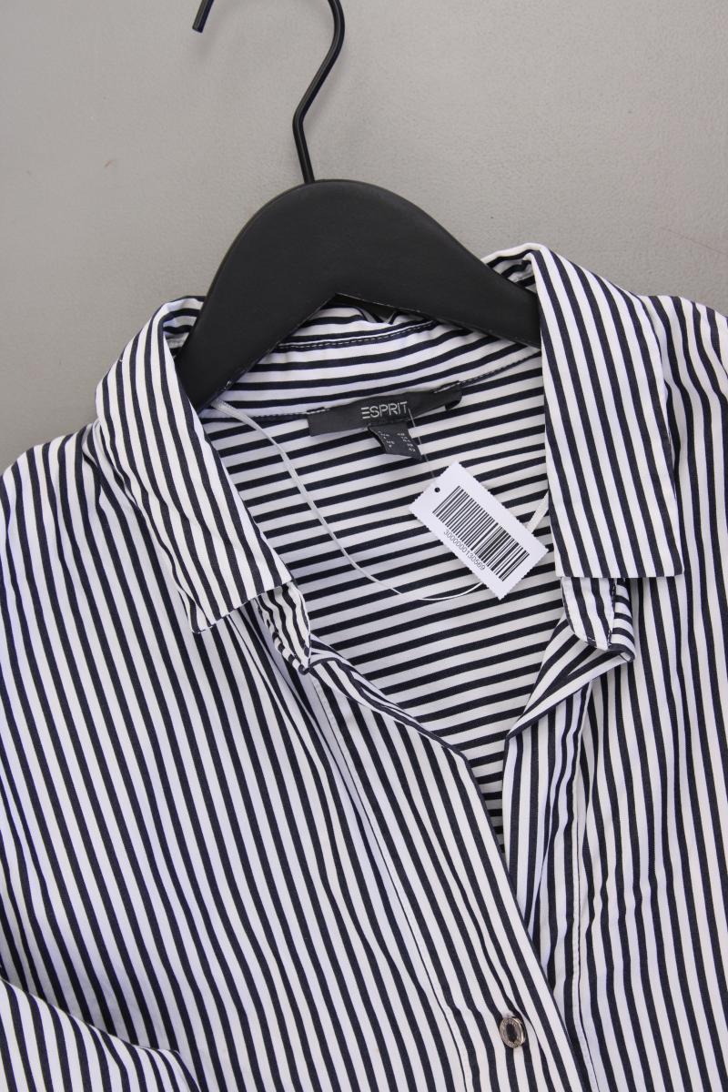 Esprit Langarmbluse Gr. 40 gestreift blau aus Baumwolle