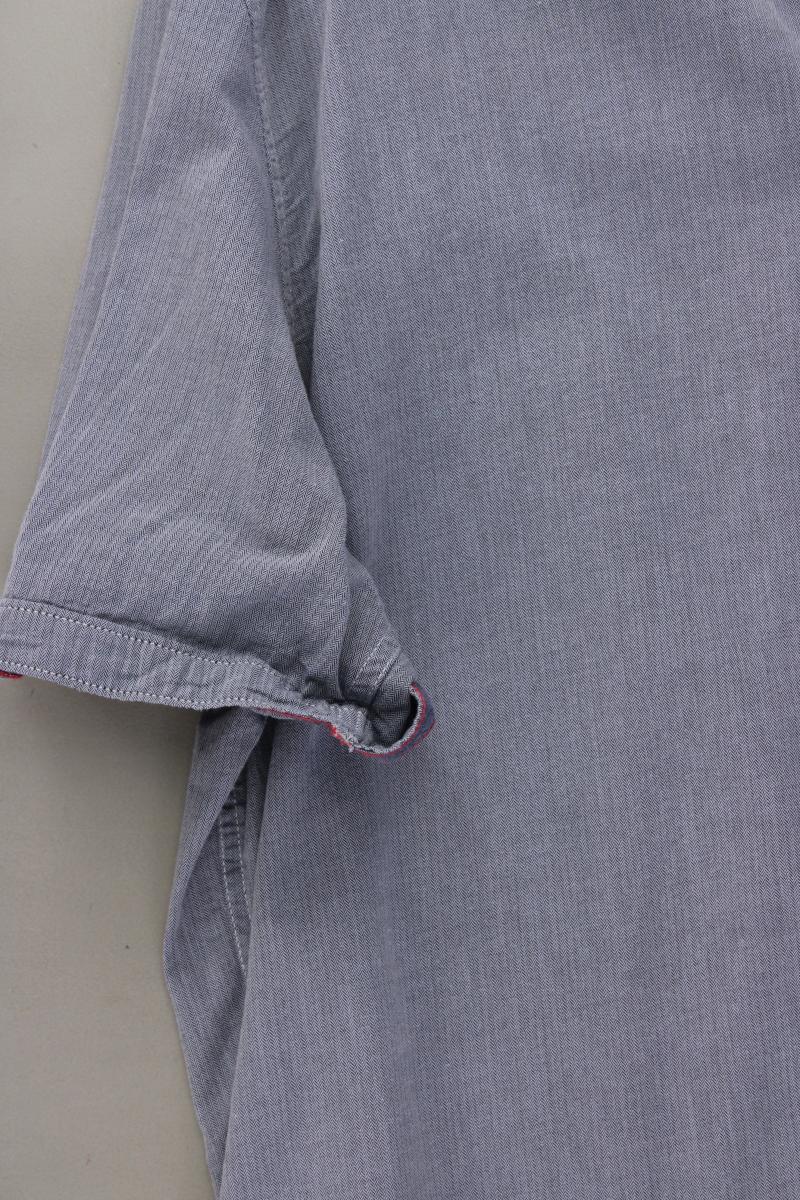 Tom Tailor Kurzarmhemd für Herren Gr. XXL blau aus Baumwolle