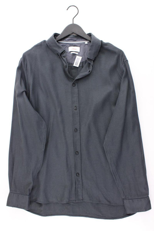 s.Oliver Langarmhemd für Herren Gr. XXL grau aus Baumwolle