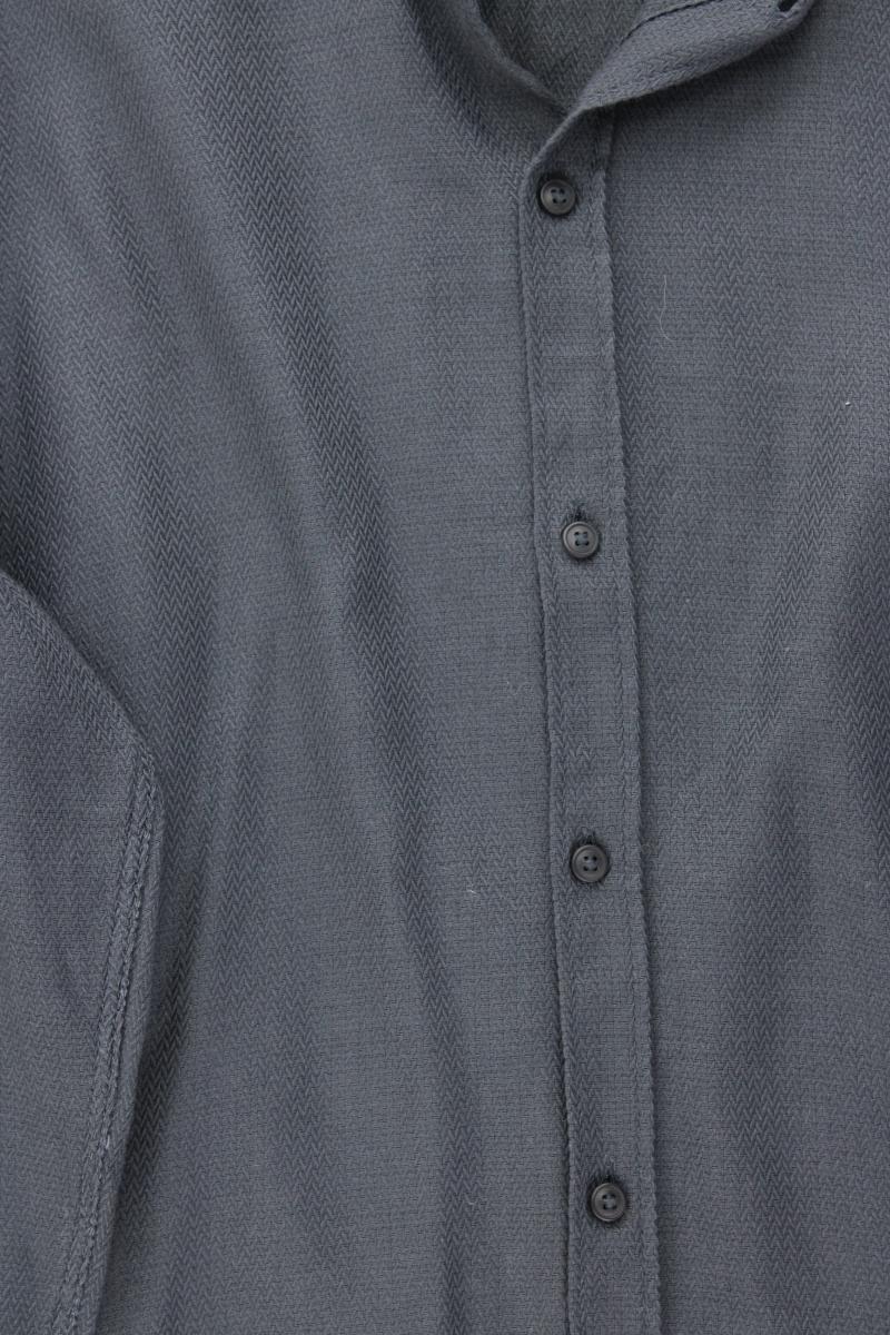 s.Oliver Langarmhemd für Herren Gr. XXL grau aus Baumwolle