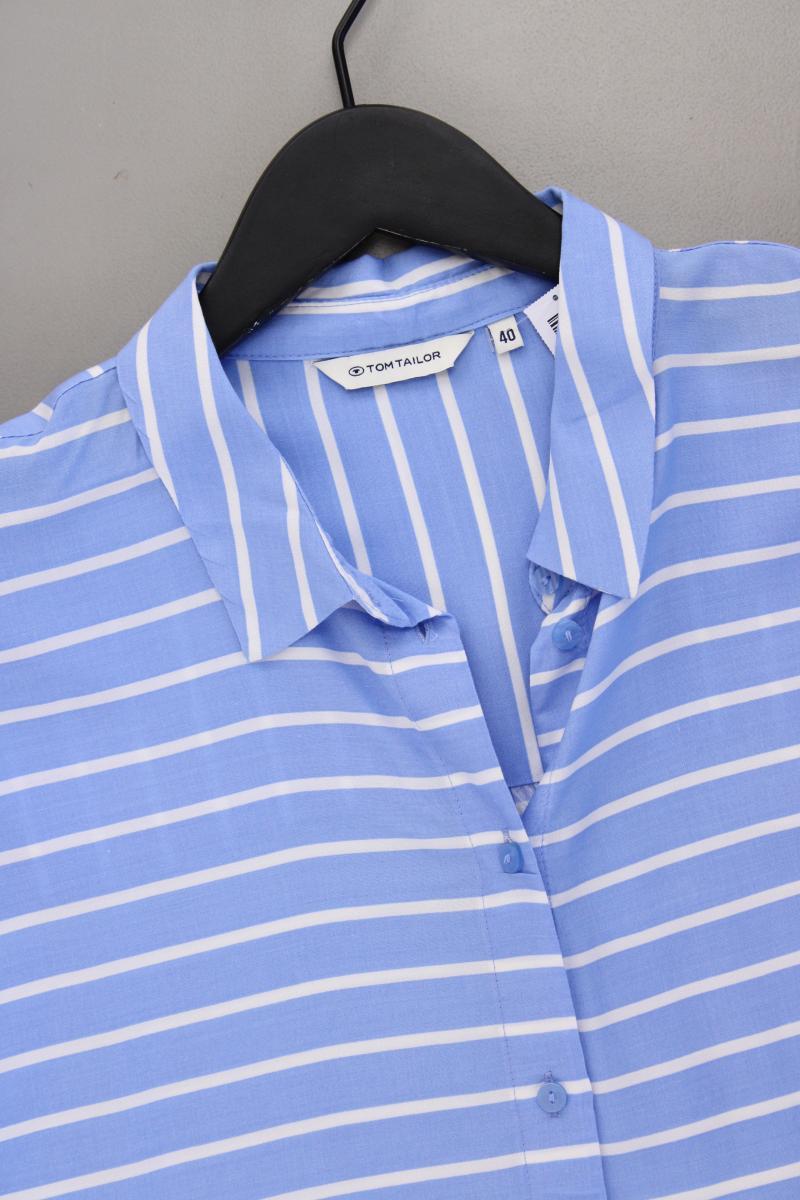 Tom Tailor Kurzarmbluse Gr. 40 gestreift neuwertig blau