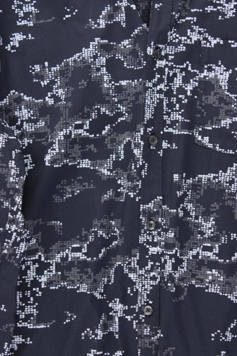 s.Oliver Langarmhemd für Herren Gr. XXL blau aus Baumwolle