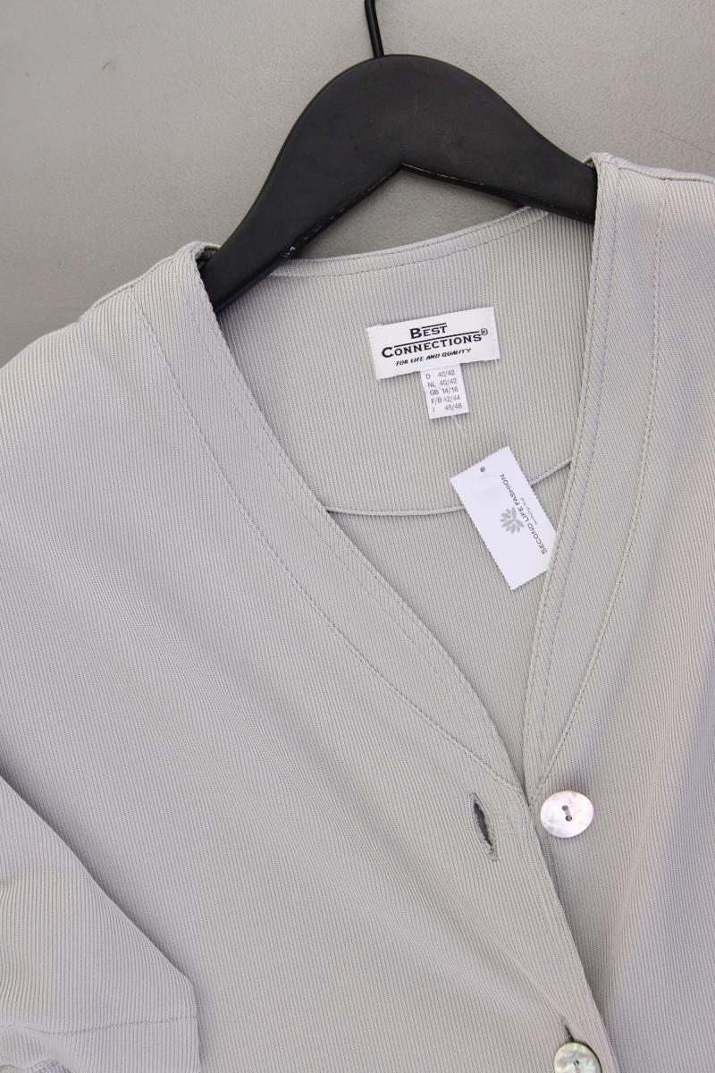 Best Connections Vintage Shirt Gr. 40/42 Kurzarm grau aus Polyester