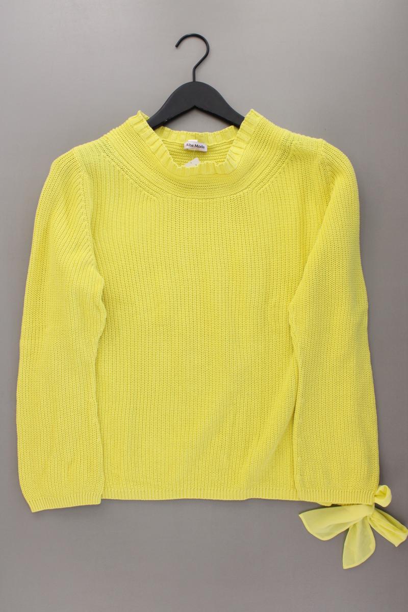 Alba Moda Grobstrickpullover Gr. 44 gelb aus Baumwolle